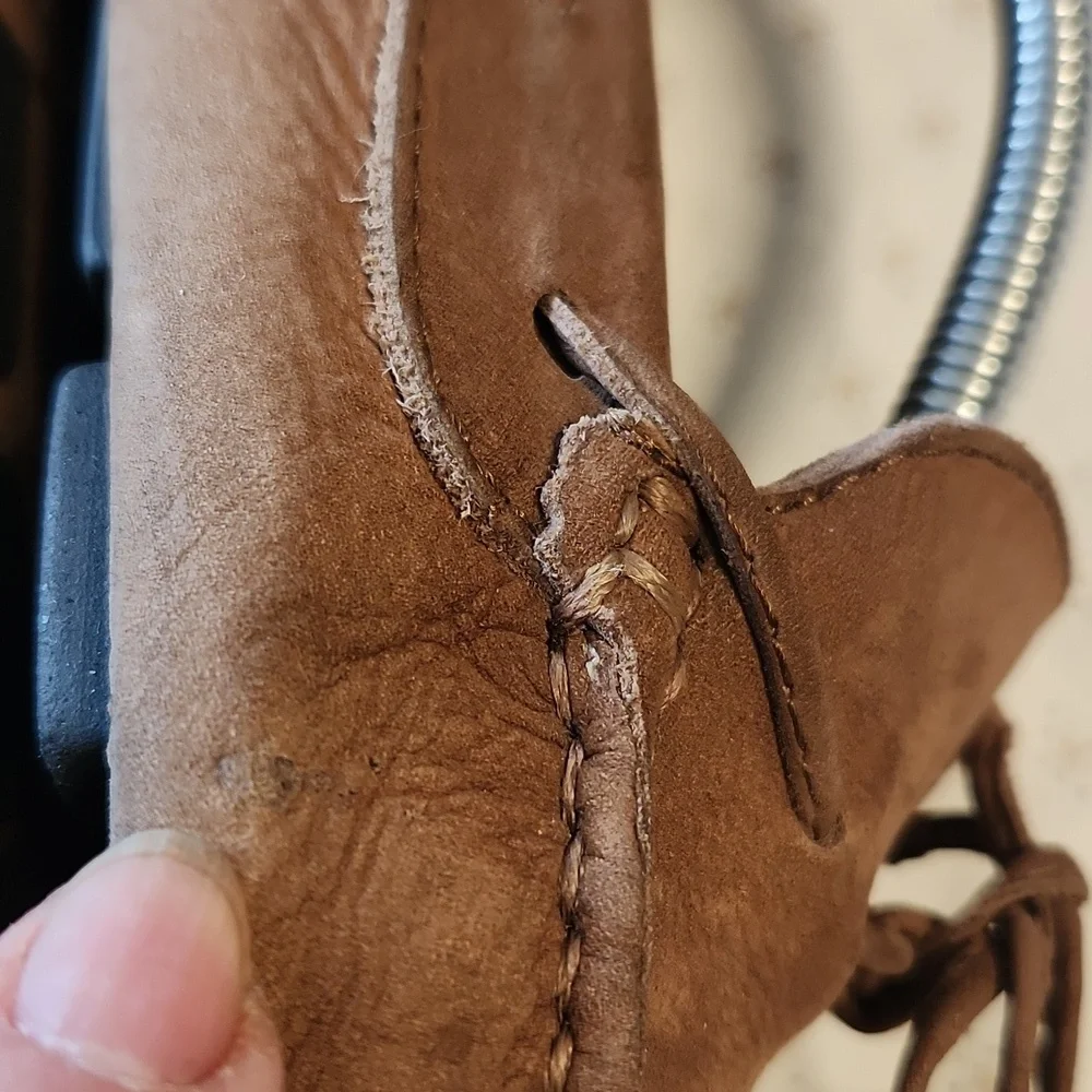 BLACK By Saks Fifth Avenue Tan Leather Driving Loafers Size 7.5 B